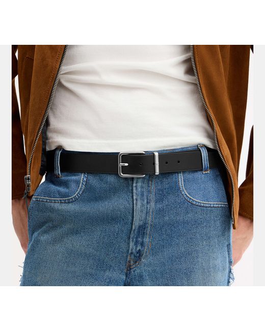 COACH Black Harness Buckle Belt for men