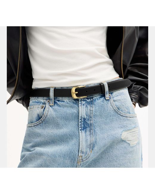 COACH Black C Harness Buckle Belt