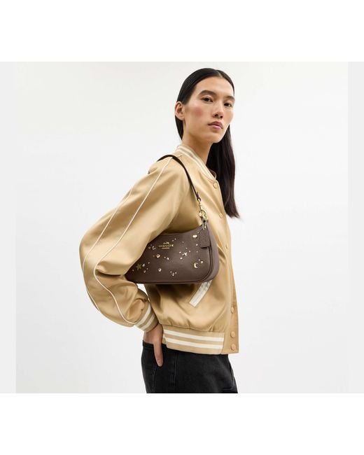 COACH Black Teri Shoulder Bag With Rivets