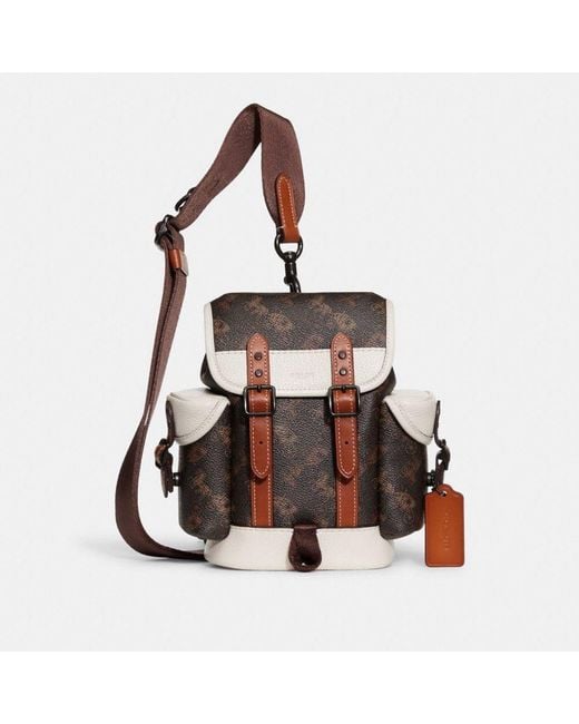 COACH Multicolor Hitch Backpack 13 With Horse And Carriage Print for men
