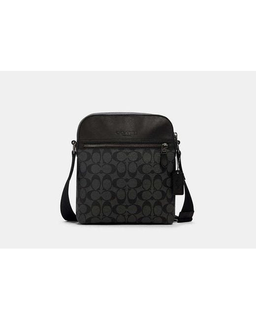 COACH Black Houston Flight Bag for men