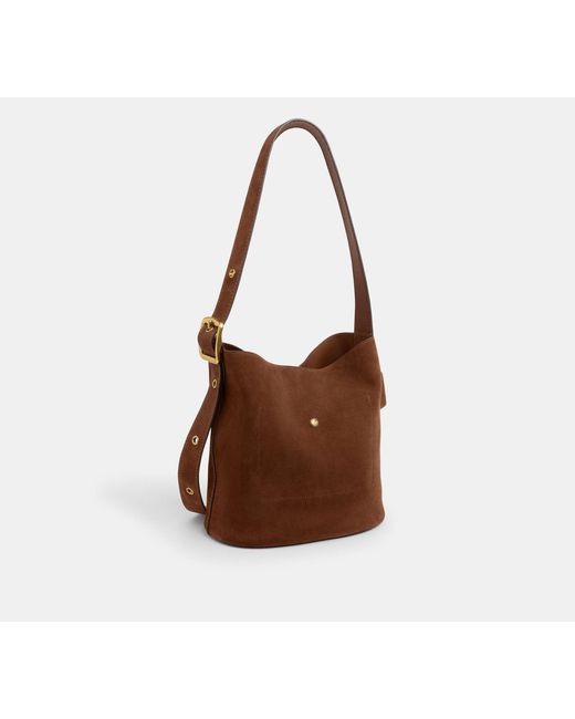 COACH Black Bleecker Bucket Bag