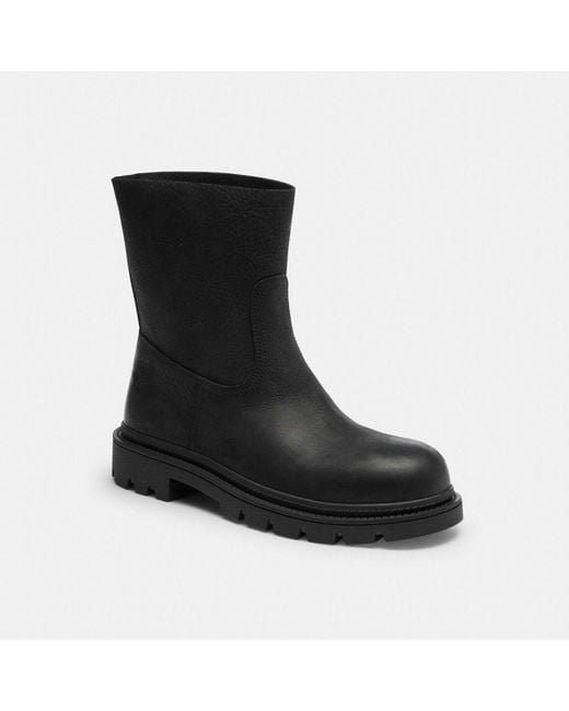 COACH Black Work Boot for men