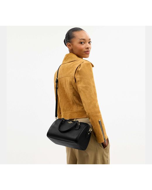 COACH Black Rowan Satchel Bag