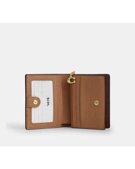 COACH Brown Snap Wallet With Charm