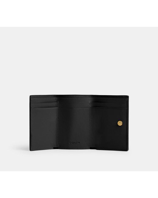 COACH Black Essential Mini Trifold Wallet