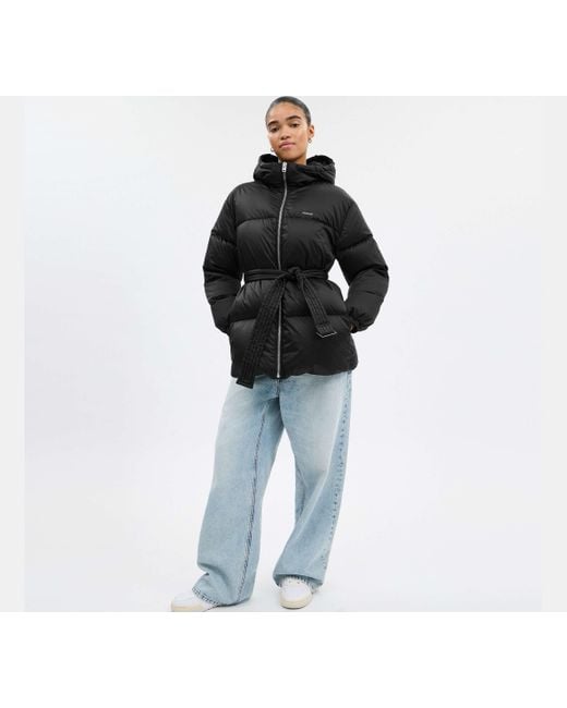 COACH Black Belted Puffer Jacket