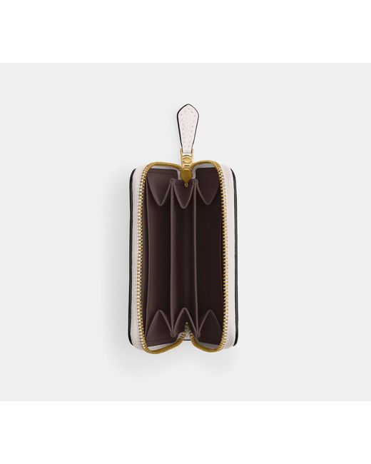 COACH Black Essential Small Zip Around Card Case