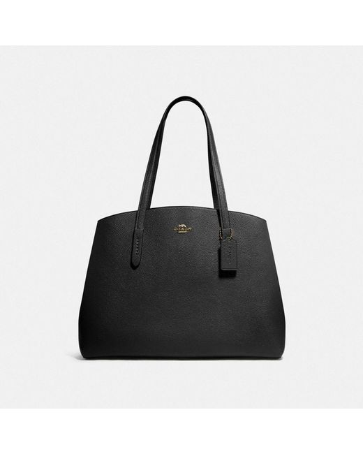 coach polished pebble leather charlie carryall