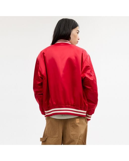 COACH Red Reversible Souvenir Jacket for men