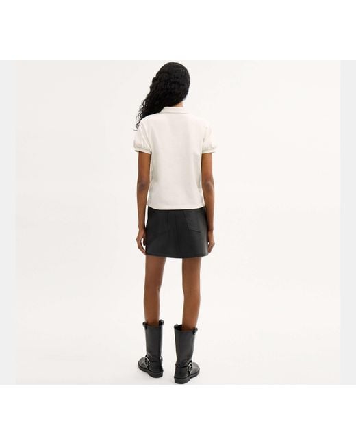 COACH Black Coach Script Shrunken Polo
