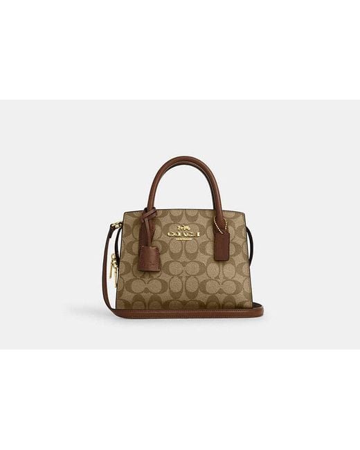 COACH Black Andrea Carryall Bag In Signature Canvas