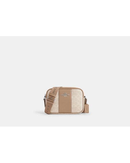 COACH Black Jamie Camera Bag With Stripe