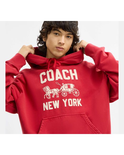 COACH Red Horse And Carriage Hoodie