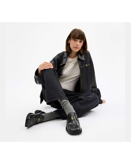 COACH Black Pennyloafer
