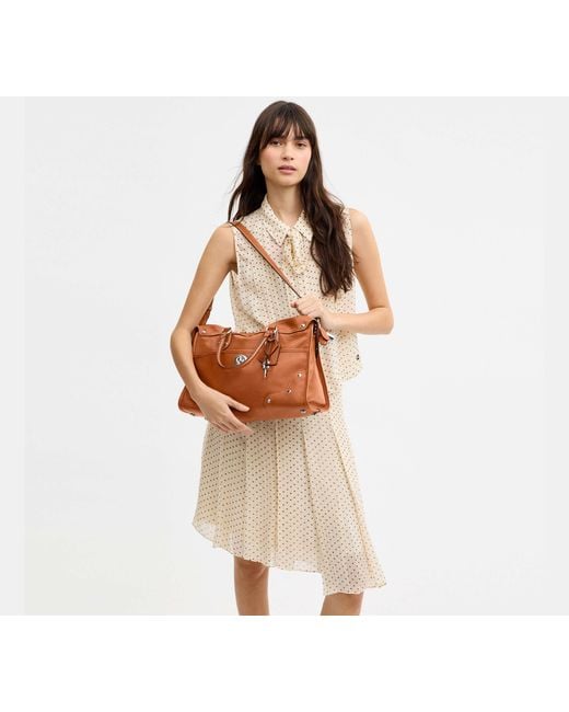 COACH Brown Rhyder Satchel Bag 38