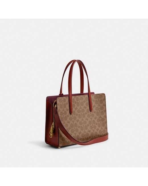 COACH Carter Carryall 28 In Signature Canvas in Brown | Lyst