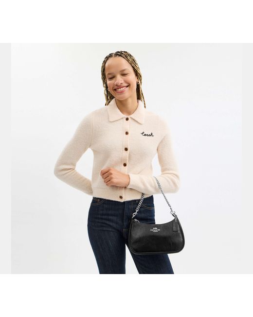 COACH Black Teri Shoulder Bag With Pouch