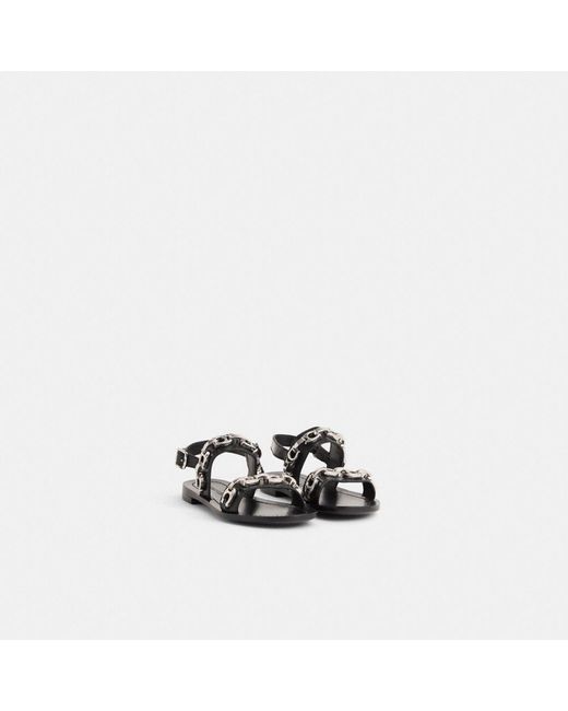 COACH White Restored Eden Sandal