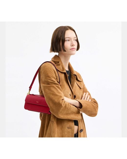 COACH Red New York Elora Top Handle Crossbody Bag