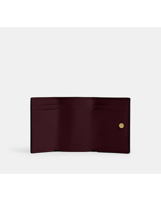COACH Black Essential Mini Trifold Wallet