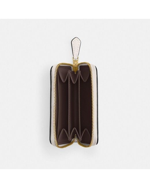 COACH Natural Essential Small Zip Around Card Case