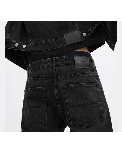 COACH Black Taper Jeans for men