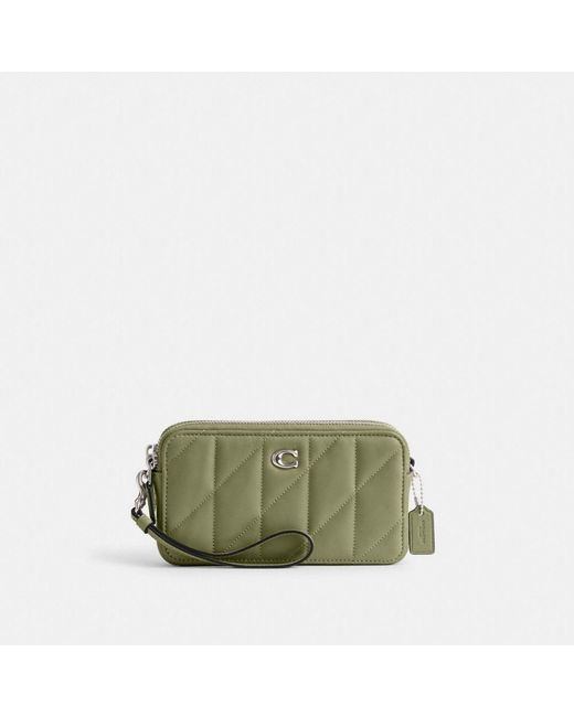 COACH Green Kira Crossbody Bag With Pillow Quilting