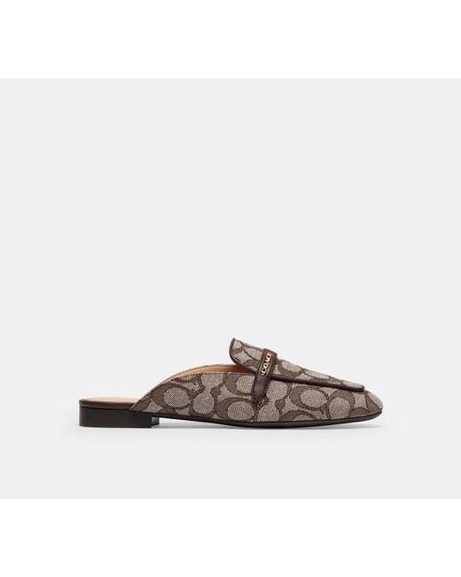 COACH Black Backless Loafer
