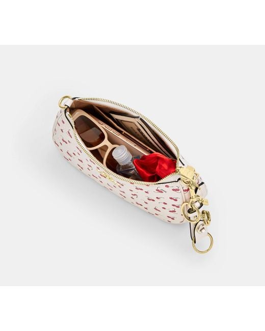 COACH Black Teri Shoulder Bag With Cherry Print
