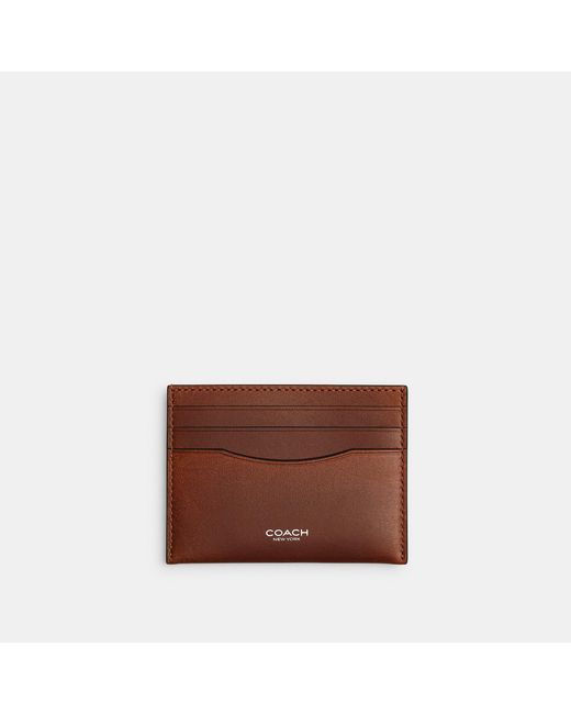 COACH Brown Card Case for men