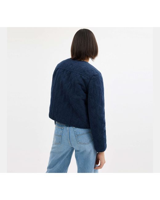 Chaqueta de lona acolchada COACH de color Blue