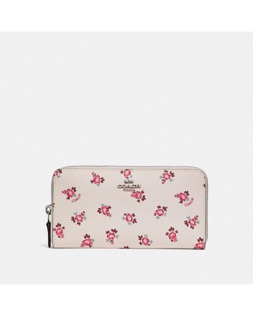 COACH Accordion Zip Wallet With Floral Bloom Print | Lyst