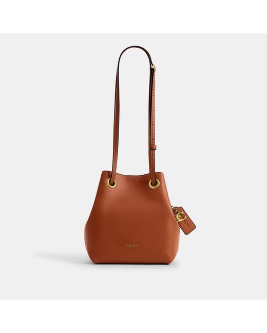 COACH Brown Jade Drawstring Bag