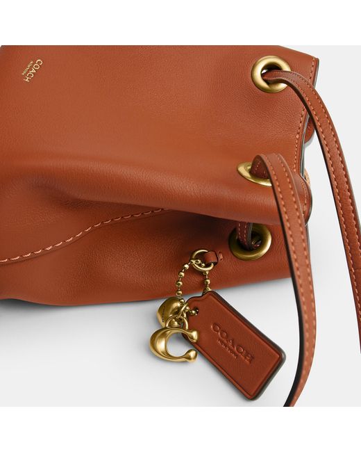 COACH Brown Jade Drawstring Bag