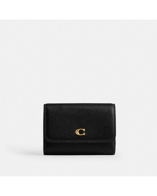 COACH Black Essential Flap Card Case