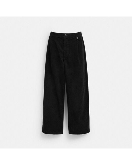 COACH Black Corduroy Trousers for men