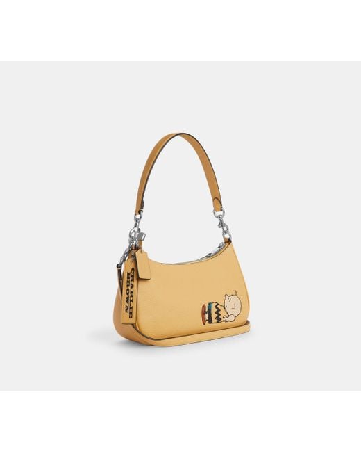 Borsa A Tracolla Teri X Peanuts di COACH in Black