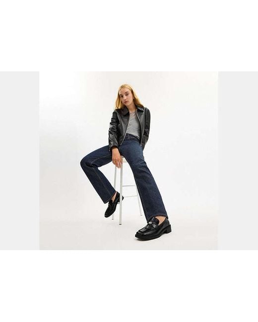 COACH Black Square Toe Loafer