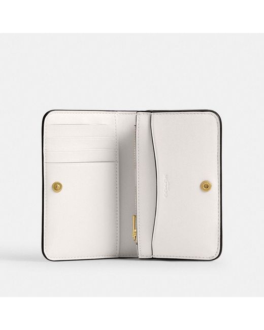 COACH Essential Slim Card Case in White | Lyst