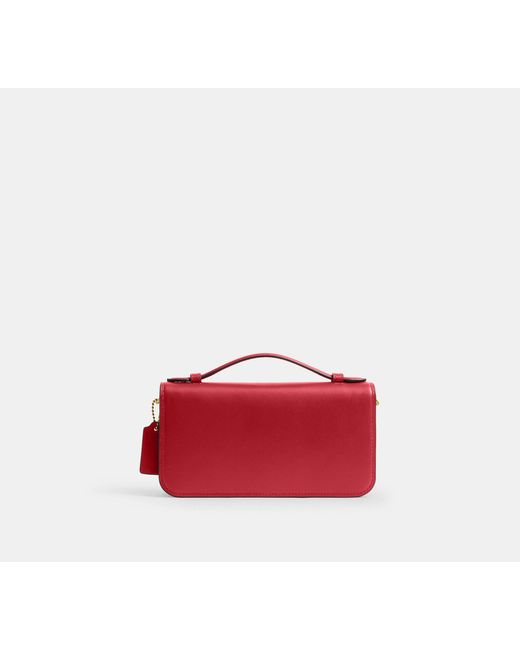 COACH Red New York Elora Top Handle Crossbody Bag