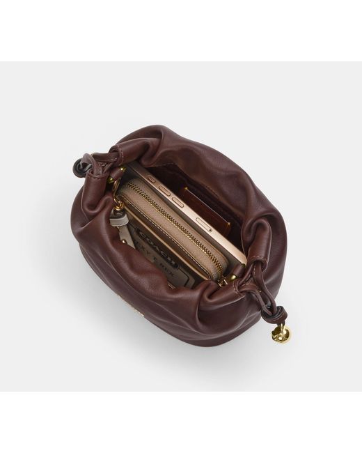 COACH Black Faye Mini Drawstring Bag