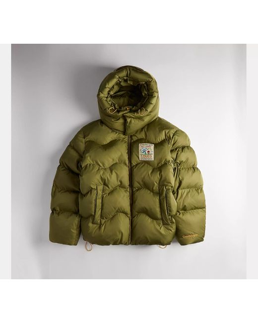 COACH Green Coachtopia Loop Quilted Puffer Jacket