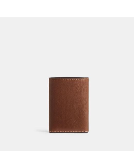 COACH Brown Trifold Wallet for men