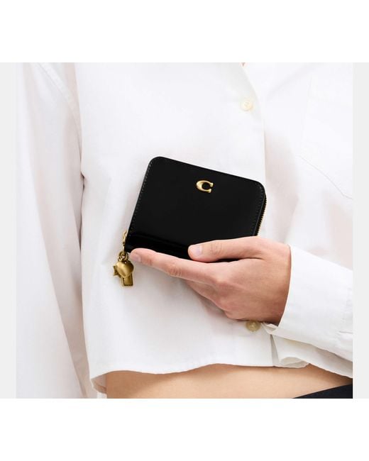 COACH Black Essential Billfold Wallet With Charms