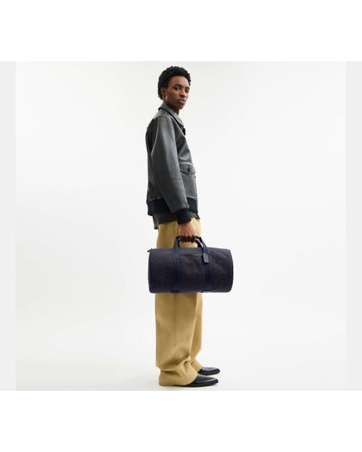 COACH Theo Reisetasche Aus Signature Jacquard in Blue für Herren