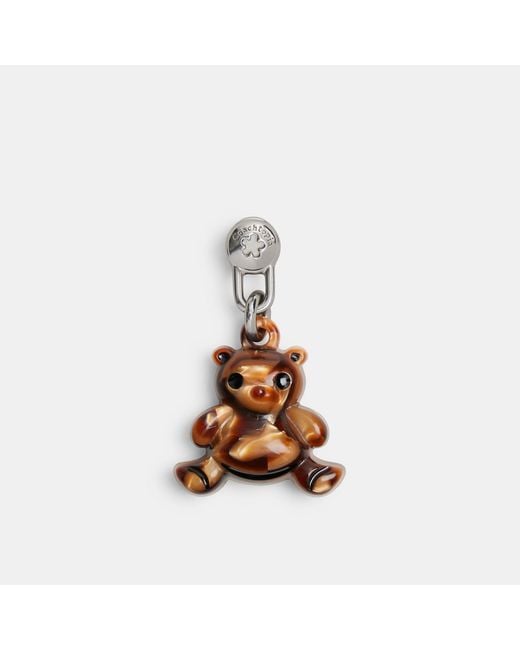 Coachtopia Metallic Bear Bag Charm