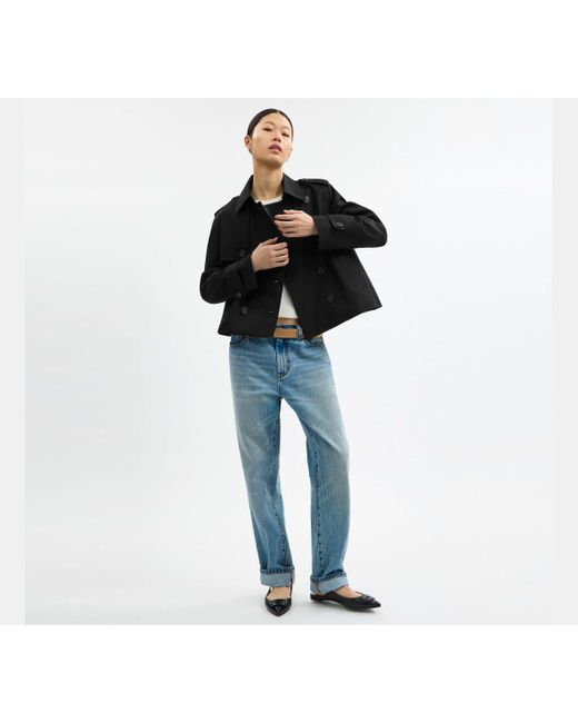 COACH Black Kurzer Trenchcoat
