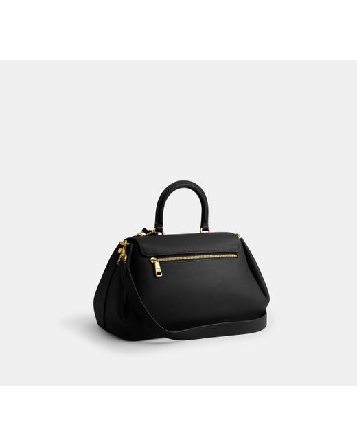 COACH Black Slouchy Rogue Top Handle Bag