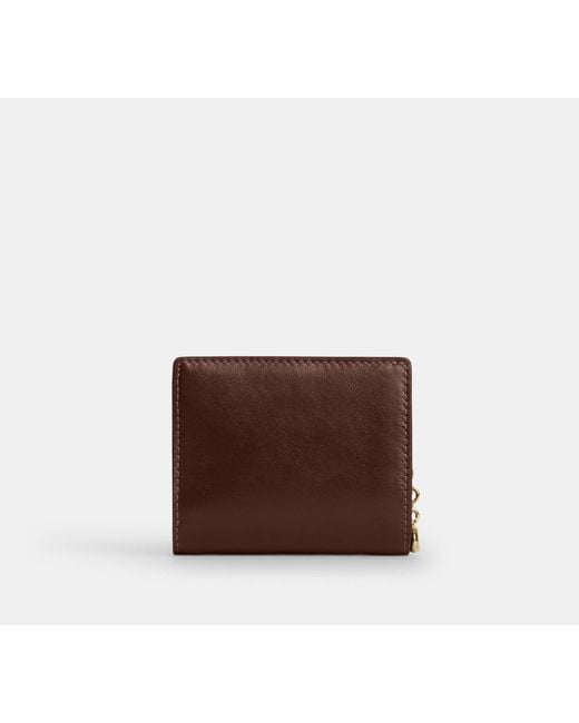 COACH Brown Snap Wallet With Charm